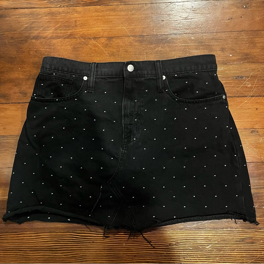 Madewell Black Denim miniskirt Size 32